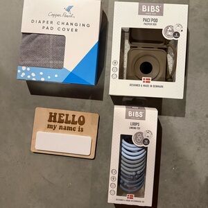 Baby Boy Copper Pearl & Bibs Gift Bundle